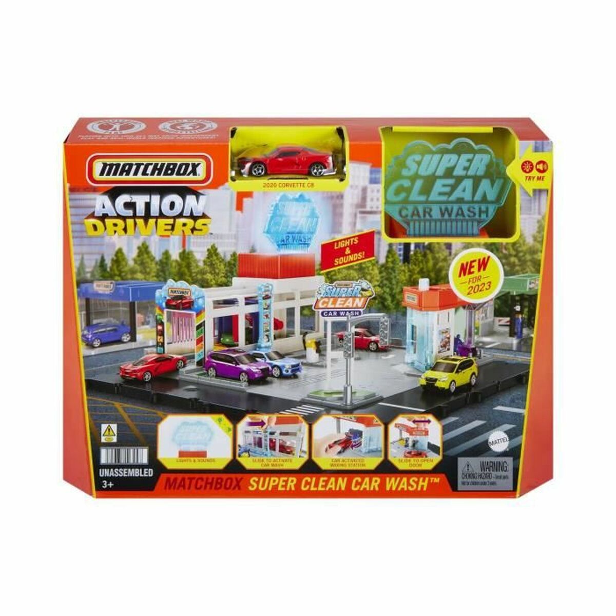 Set de Jucării cu Vehicule Matchbox Action Drivers Super Clean Car Wash - Jucarii si jocuri, Vehicule