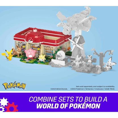 Kit de construcție Pokémon Mega Construx - Forest Pokémon Center 648 Piese - Jucarii si jocuri