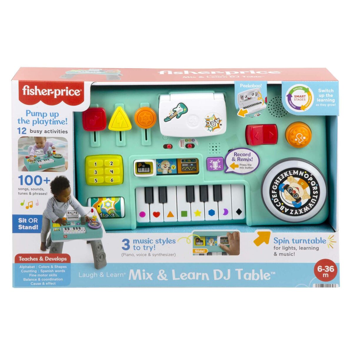 Centru de activităţi Fisher Price Mix & Learn DJ Table (FR) - Bebelus, Jucăriile copilăriei timpurii