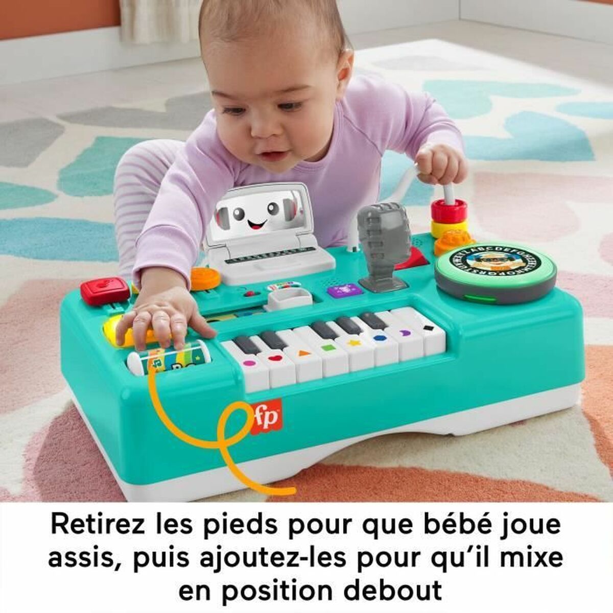 Centru de activităţi Fisher Price Mix & Learn DJ Table (FR) - Bebelus, Jucăriile copilăriei timpurii