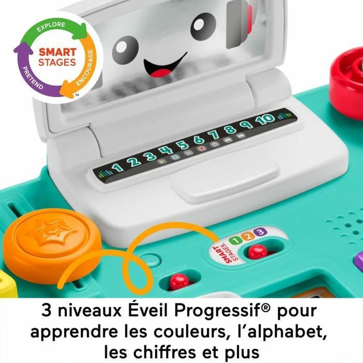 Centru de activităţi Fisher Price Mix & Learn DJ Table (FR) - Bebelus, Jucăriile copilăriei timpurii