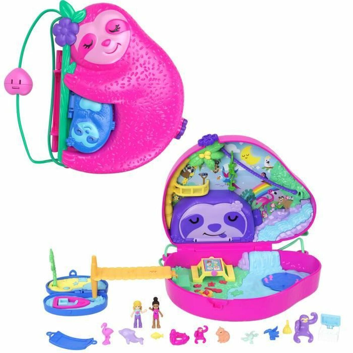 Playset Polly Pocket SAC SURPRISES PARESSEUX - Jucarii si jocuri, Păpuși și figurine