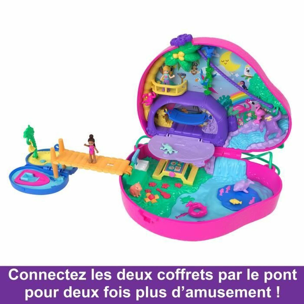 Playset Polly Pocket SAC SURPRISES PARESSEUX - Jucarii si jocuri, Păpuși și figurine