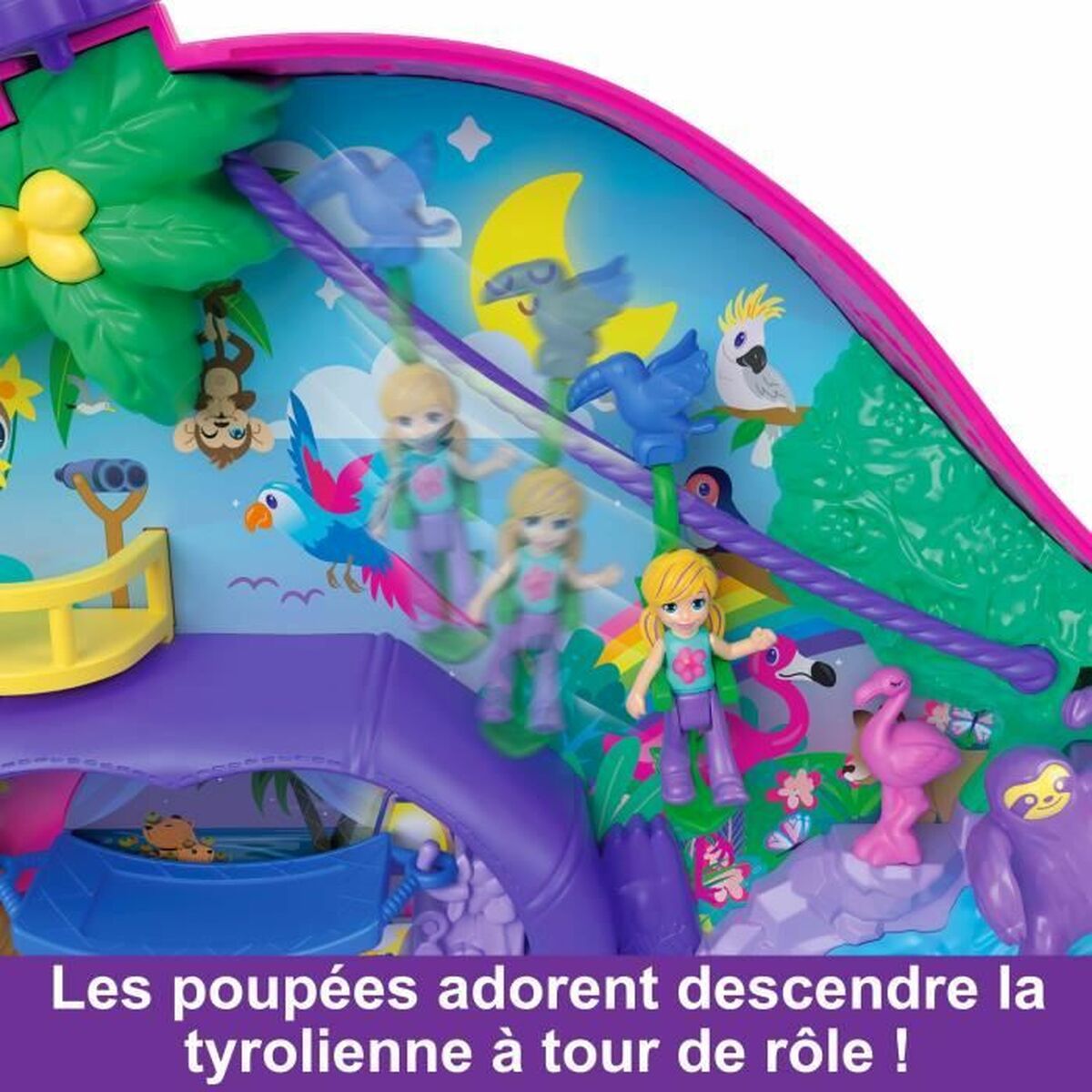 Playset Polly Pocket SAC SURPRISES PARESSEUX - Jucarii si jocuri, Păpuși și figurine