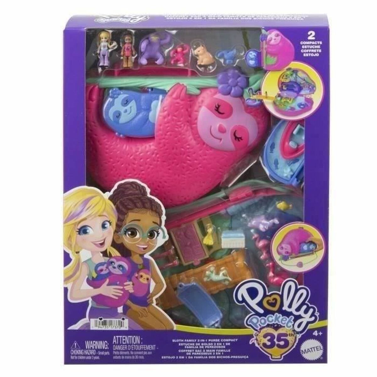 Playset Polly Pocket SAC SURPRISES PARESSEUX - Jucarii si jocuri, Păpuși și figurine