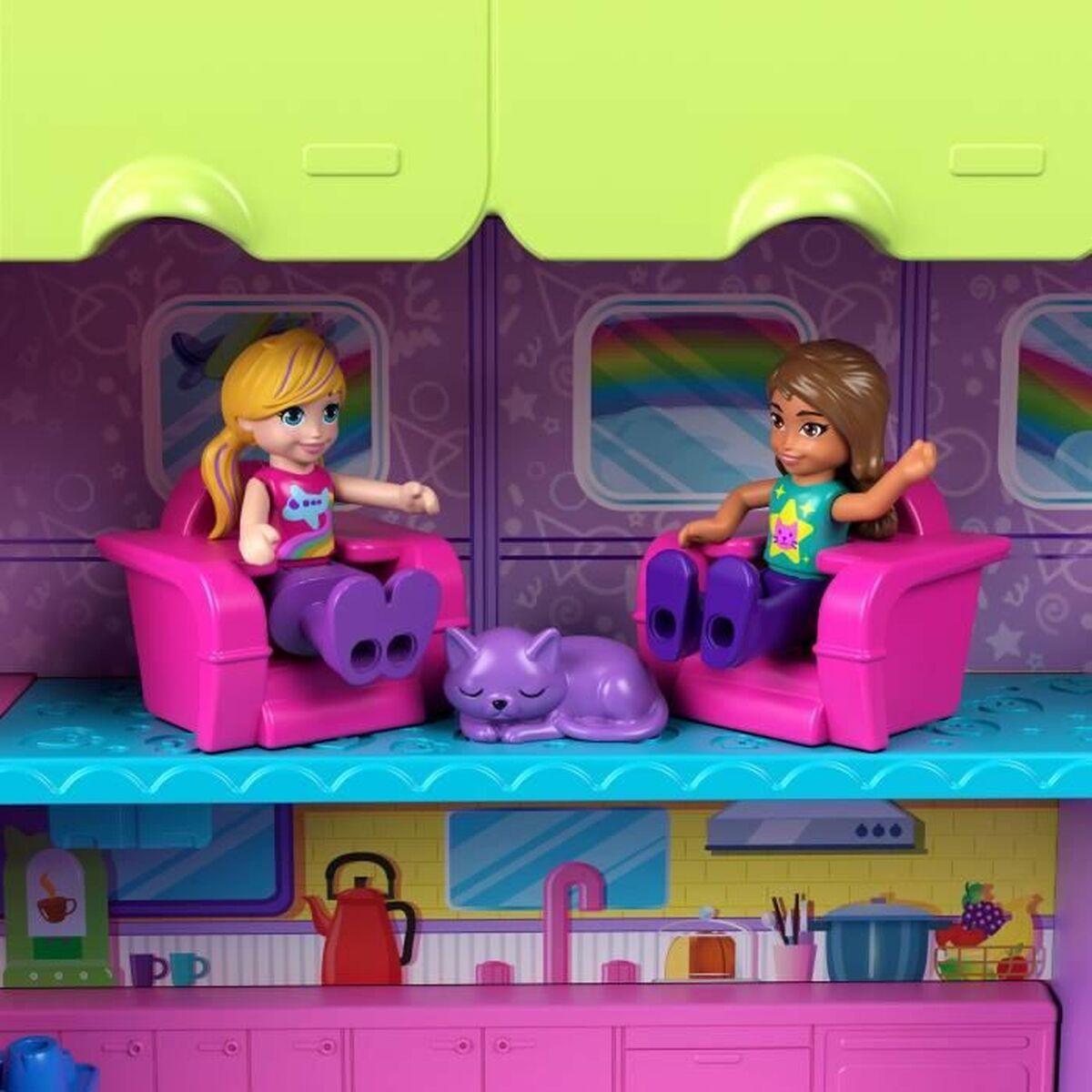 Playset Polly Pocket Transforming Kitten Airplane-Box - Jucarii si jocuri, Păpuși și figurine