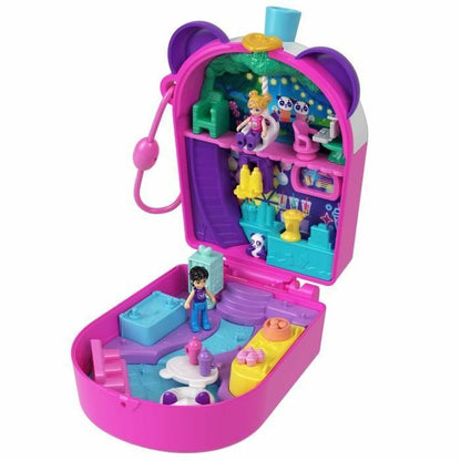 Playset Polly Pocket Panda Bubble Tea-Box with 2 mini-figures and panda HWN95 - Jucarii si jocuri, Păpuși și figurine