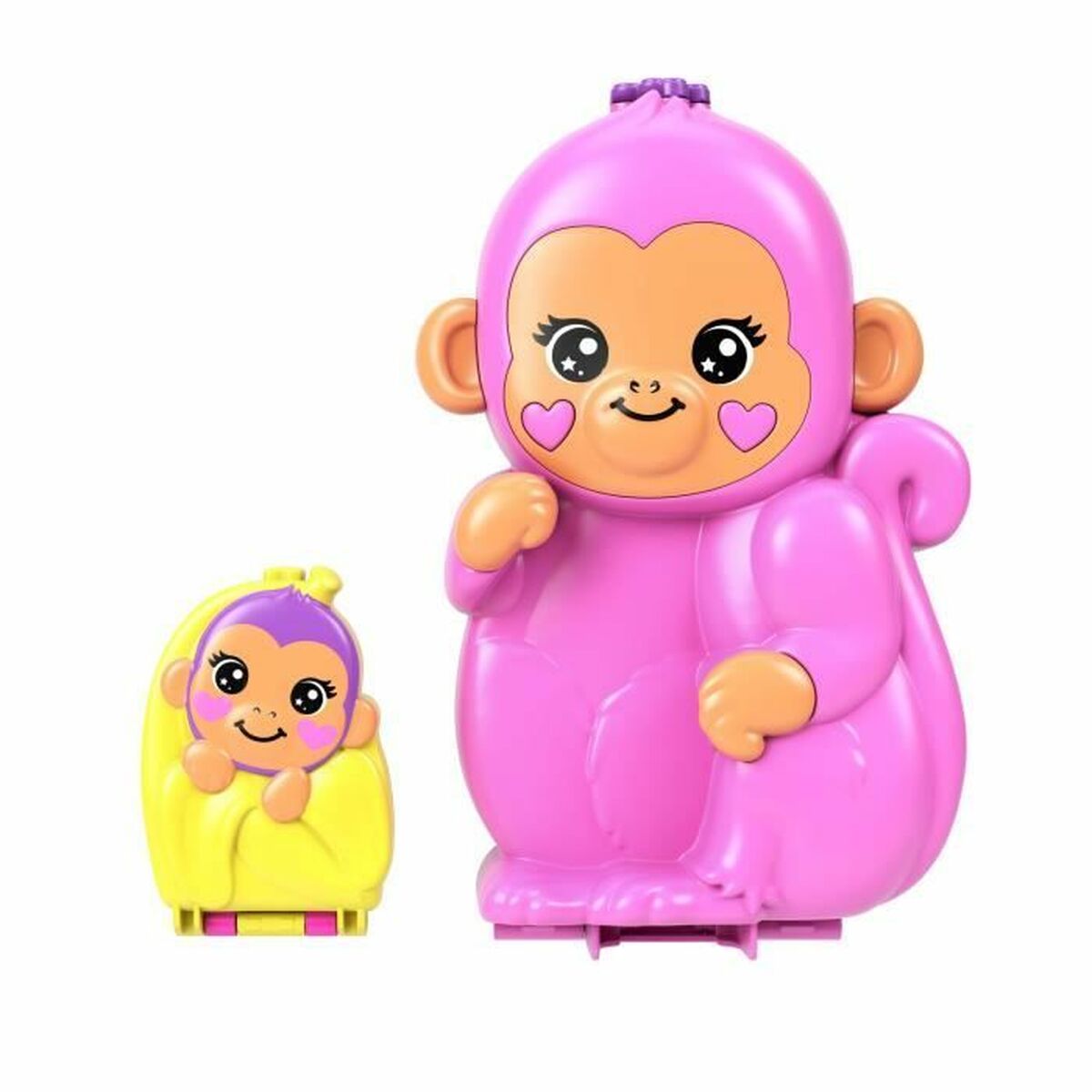 Păpușă bebeluș cu accesorii Polly Pocket Mommy Monkey and Baby - Jucarii si jocuri, Păpuși și accesorii