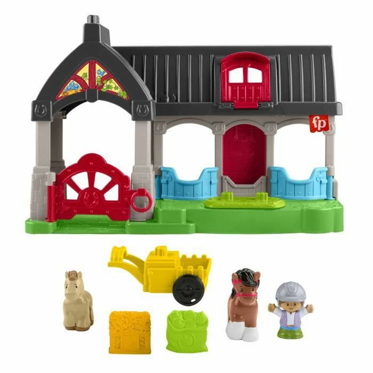 Playset Fisher-Price Happy Horses Stable 7 Piese - Jucarii si jocuri, Păpuși și figurine