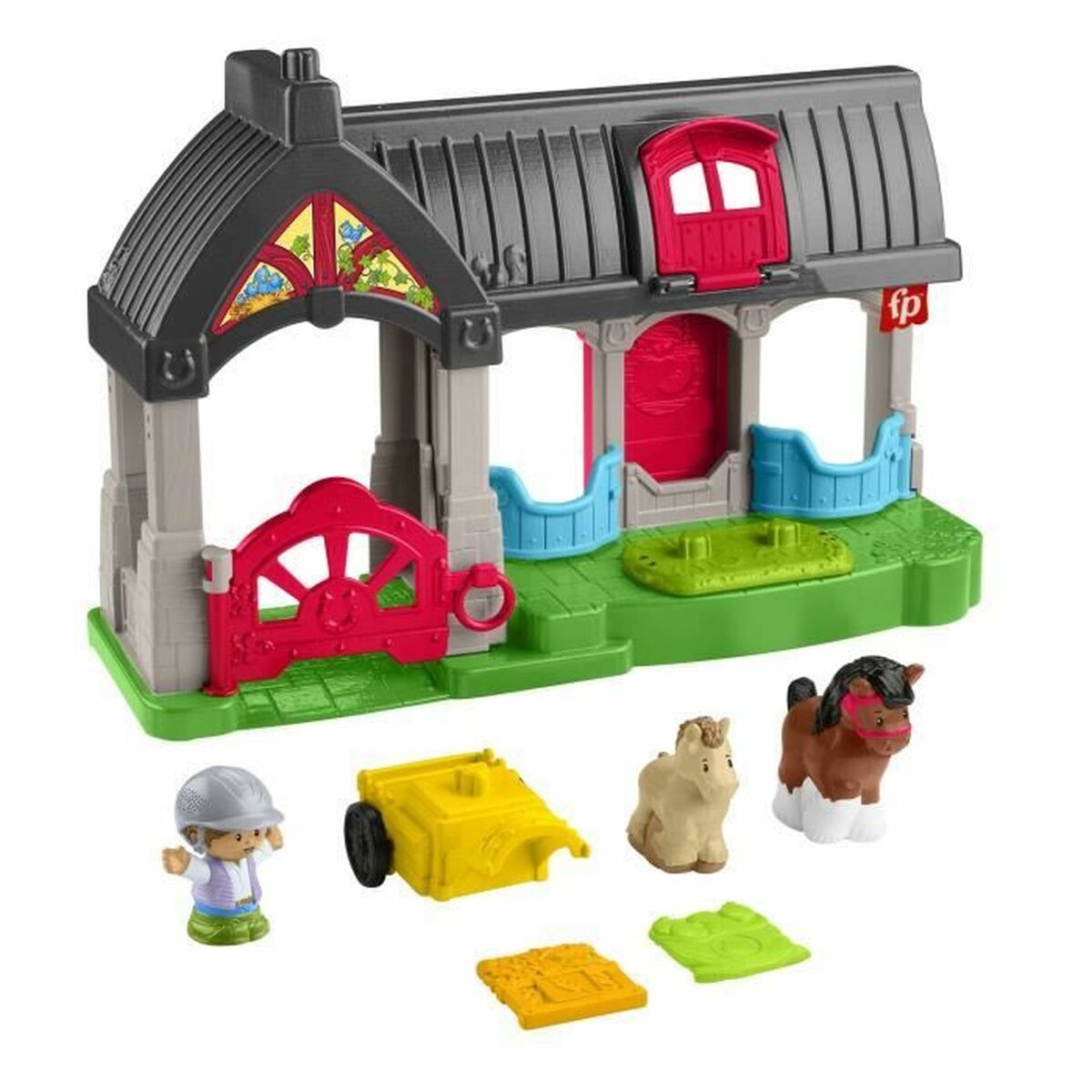 Playset Fisher-Price Happy Horses Stable 7 Piese - Jucarii si jocuri, Păpuși și figurine