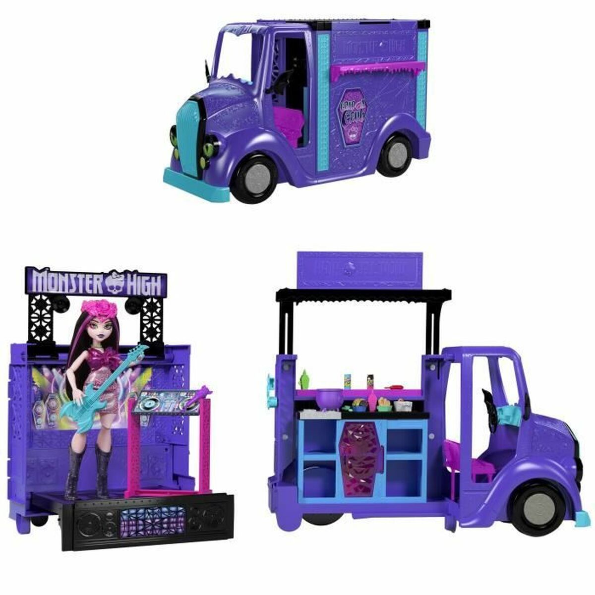 Păpușă bebeluș cu accesorii Monster High Tour Bus Rock Sang-sationnel - Jucarii si jocuri, Păpuși și accesorii