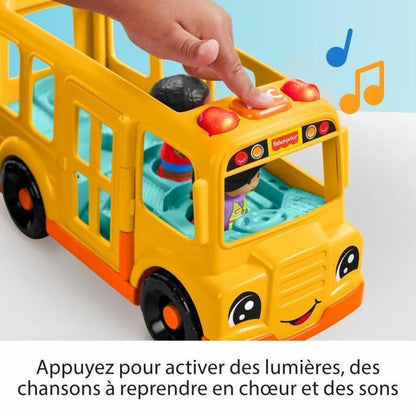 Figurine de Acțiune Fisher-Price Little People-El autobús escolar-Vehículo de empuje musical HYT03 - Jucarii si jocuri, Păpuși și figurine