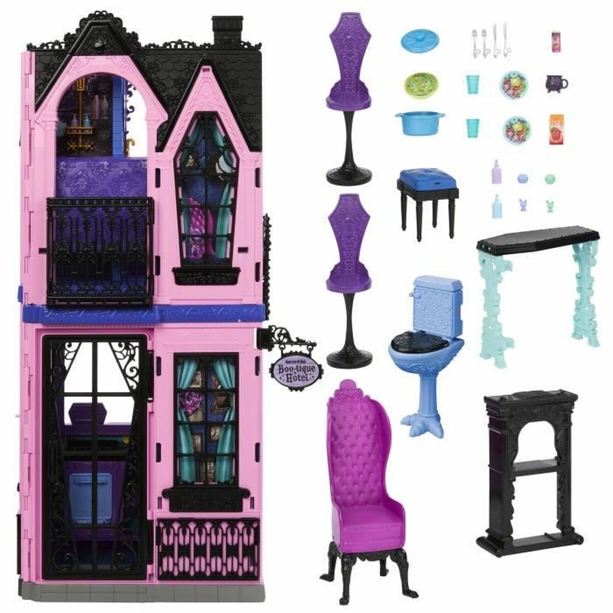 Casă de păpuși Monster High 27 Piese 4 Piese - Jucarii si jocuri, Păpuși și accesorii