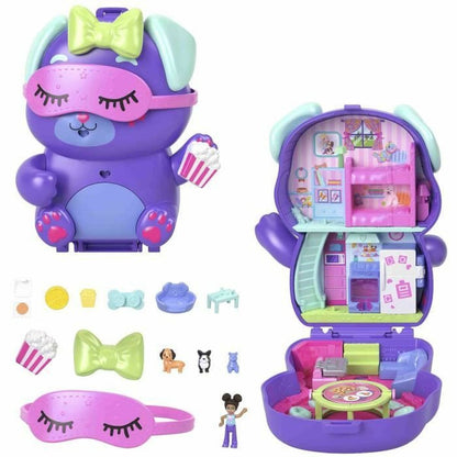 Playset Polly Pocket PUPPY PYJAMA PARTY BOX - Jucarii si jocuri, Păpuși și figurine