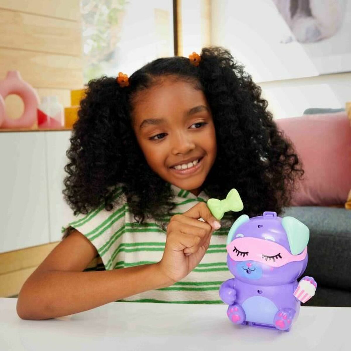 Playset Polly Pocket PUPPY PYJAMA PARTY BOX - Jucarii si jocuri, Păpuși și figurine