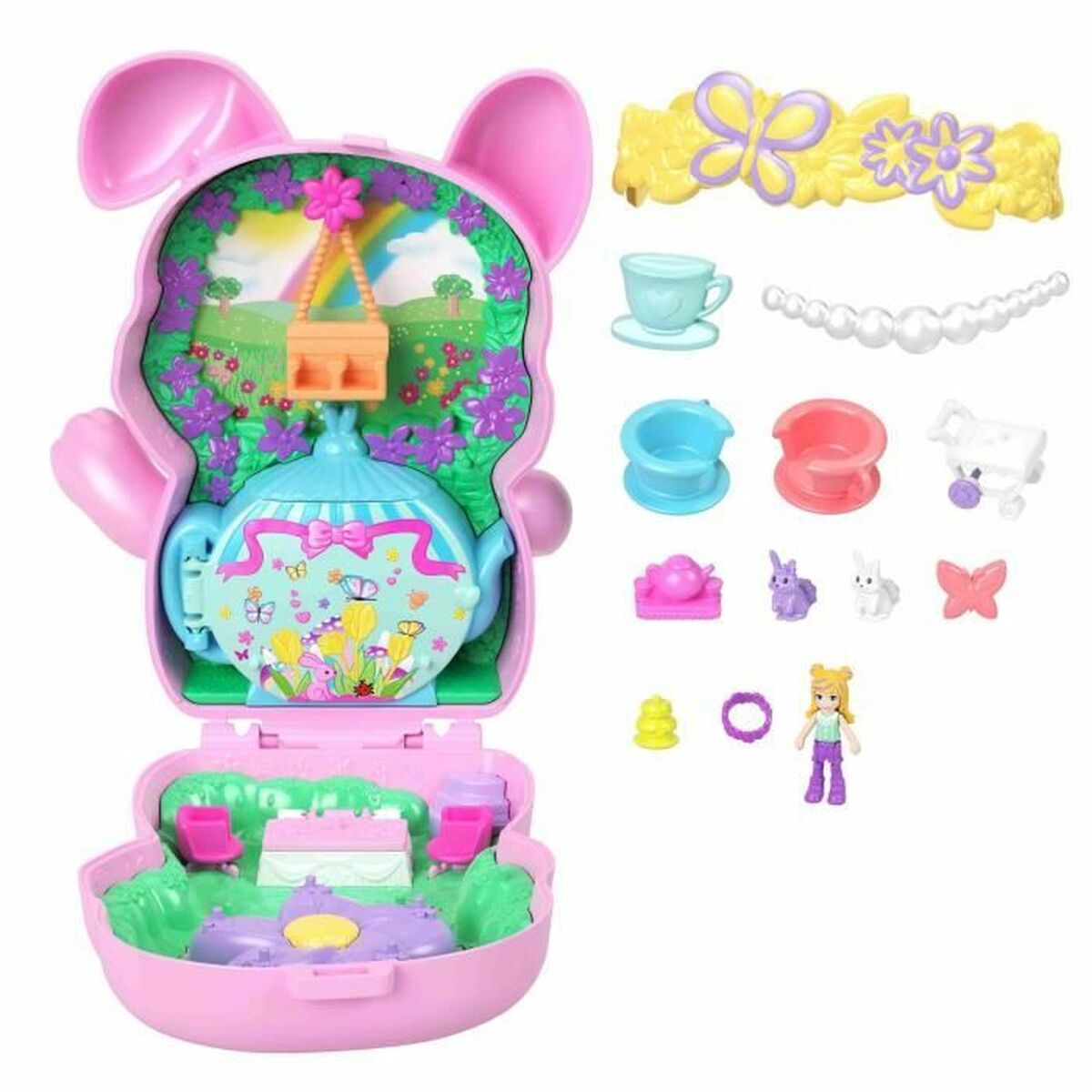 Playset Polly Pocket Tea Time Rabbit Box - Jucarii si jocuri, Păpuși și figurine