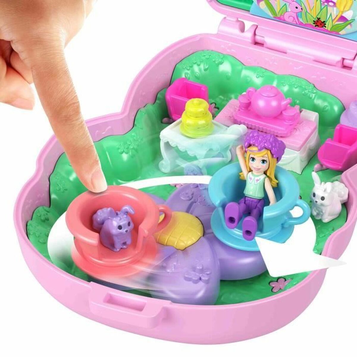 Playset Polly Pocket Tea Time Rabbit Box - Jucarii si jocuri, Păpuși și figurine