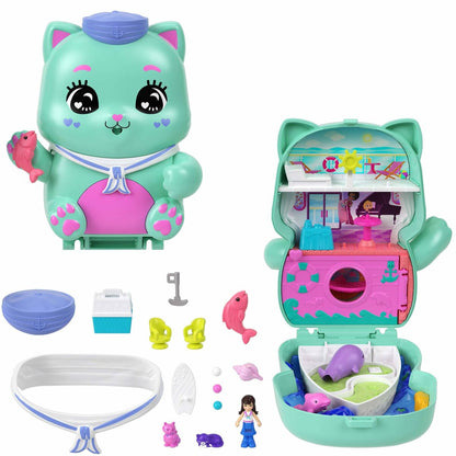 Playset Polly Pocket KITTEN'S CRUISE BOX - Jucarii si jocuri, Păpuși și figurine