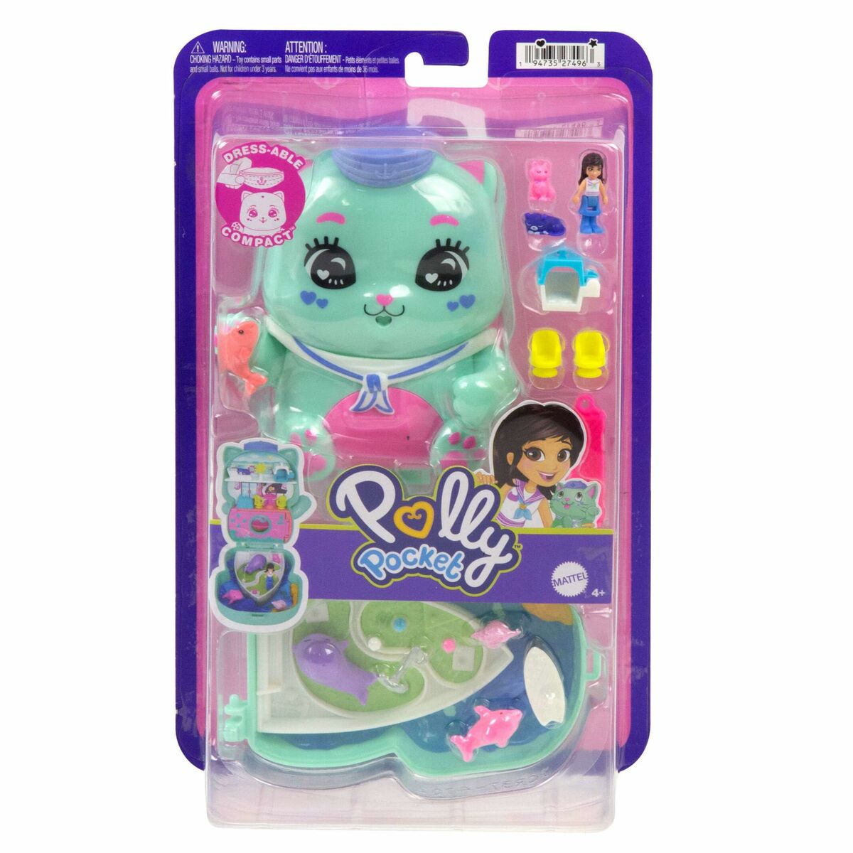 Playset Polly Pocket KITTEN'S CRUISE BOX - Jucarii si jocuri, Păpuși și figurine