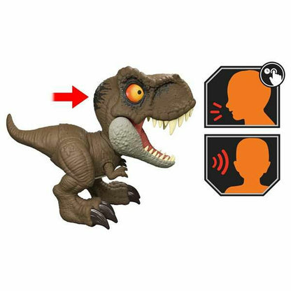 Dinozaur Mattel Jurassic World Roar Command T-Rex 21,59 x 22,23 x 10,16 cm - Jucarii si jocuri, Păpuși și figurine