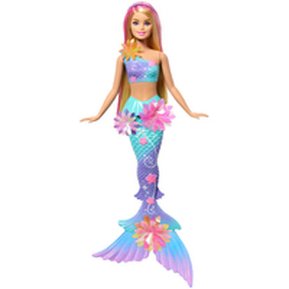 Păpușă Barbie Sirenă Flower Magic, Coadă cu Transformări, Set Flori Detașabile - Jucarii si jocuri, Păpuși și figurine