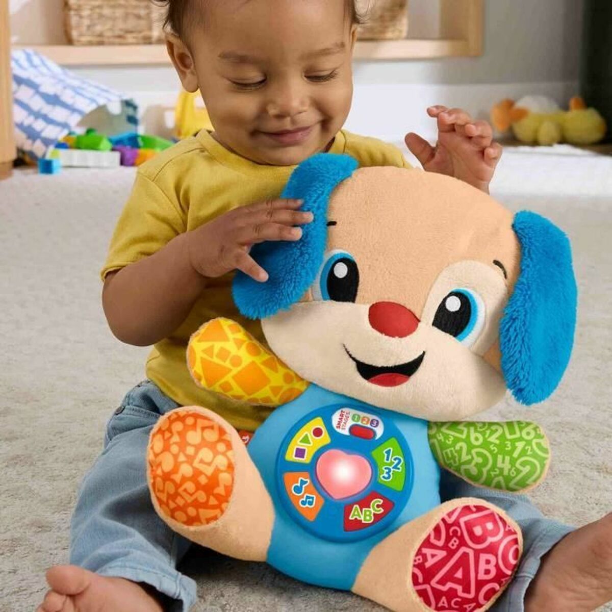 Jucărie de Pluș Fisher-Price Laugh and Learn Puppy Progressive Awakening Musical Plush JFD20 Maro Flauș Muzical Câine - Jucarii si jocuri, Jucării de pluș
