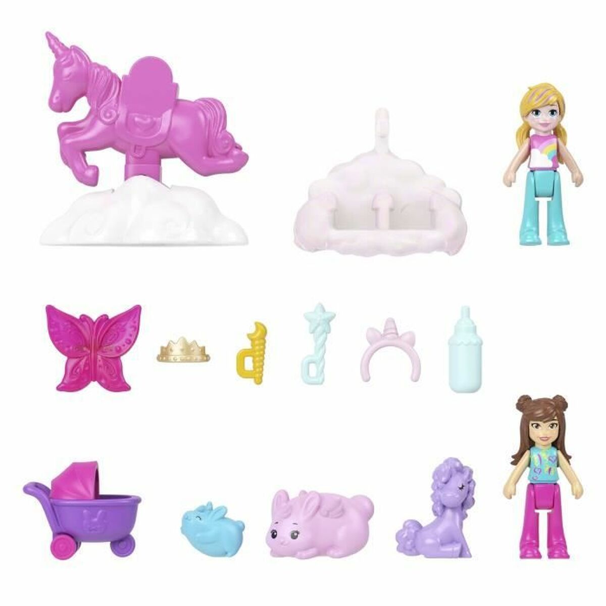 Playset Polly Pocket 16 Piese - Jucarii si jocuri, Păpuși și figurine