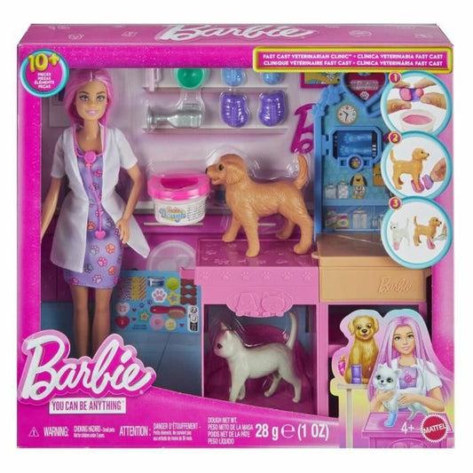 Playset Barbie Veterinarian Clinic 15 Piese - Jucarii si jocuri, Păpuși și figurine