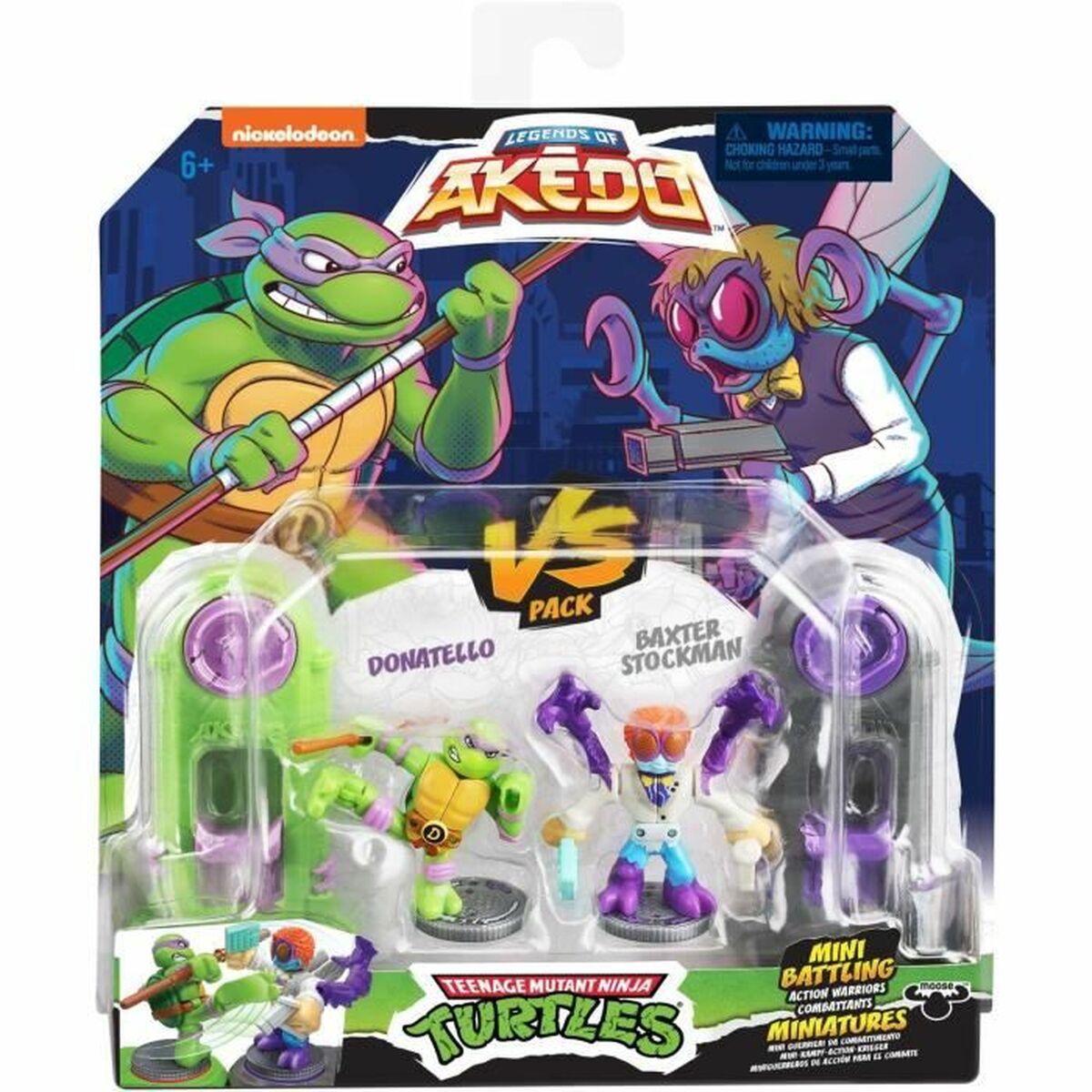 Figurine de luptă Teenage Mutant Ninja Turtles Legends of Akedo: Donatello vs Baxter Stockman - Jucarii si jocuri, Păpuși și figurine