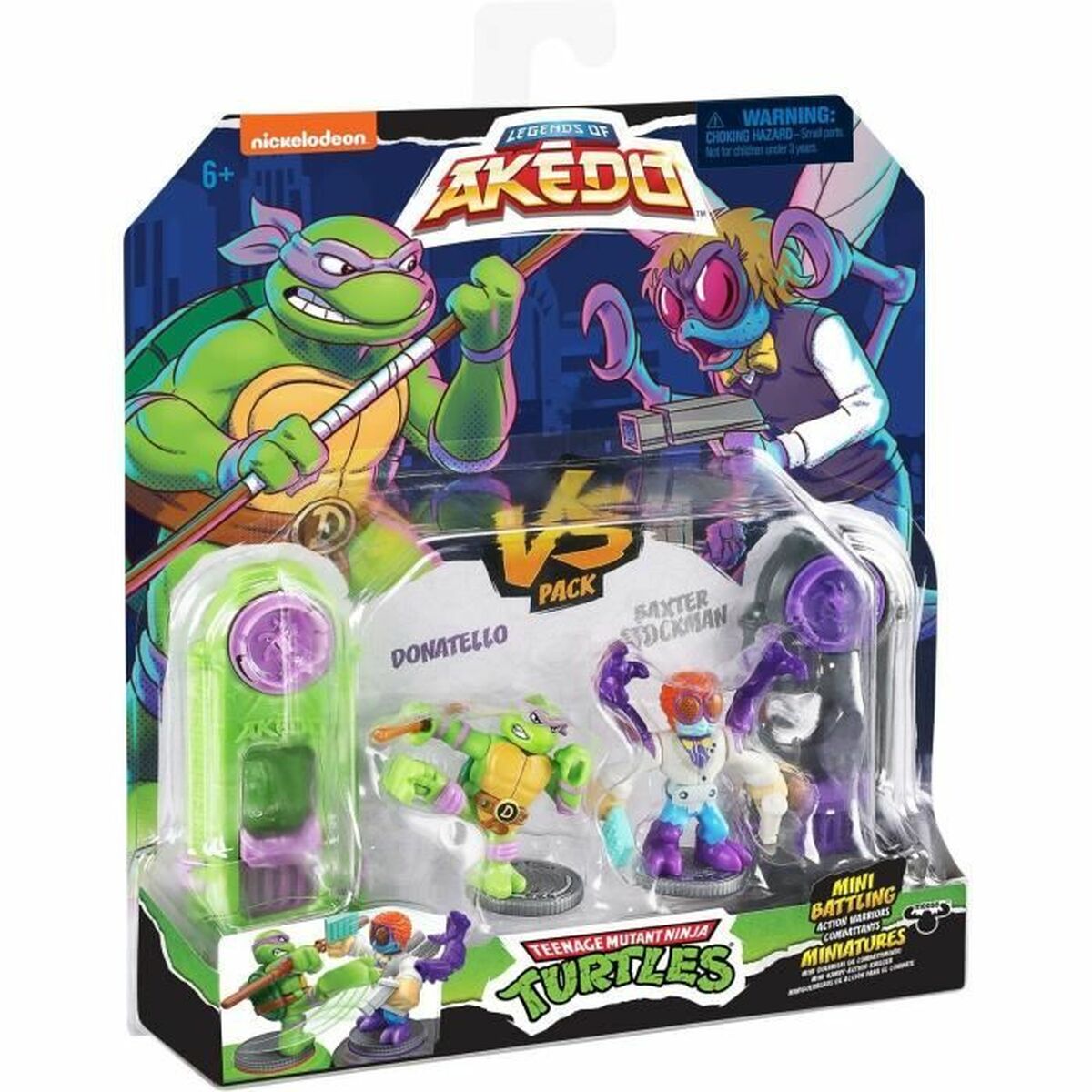Figurine de luptă Teenage Mutant Ninja Turtles Legends of Akedo: Donatello vs Baxter Stockman - Jucarii si jocuri, Păpuși și figurine