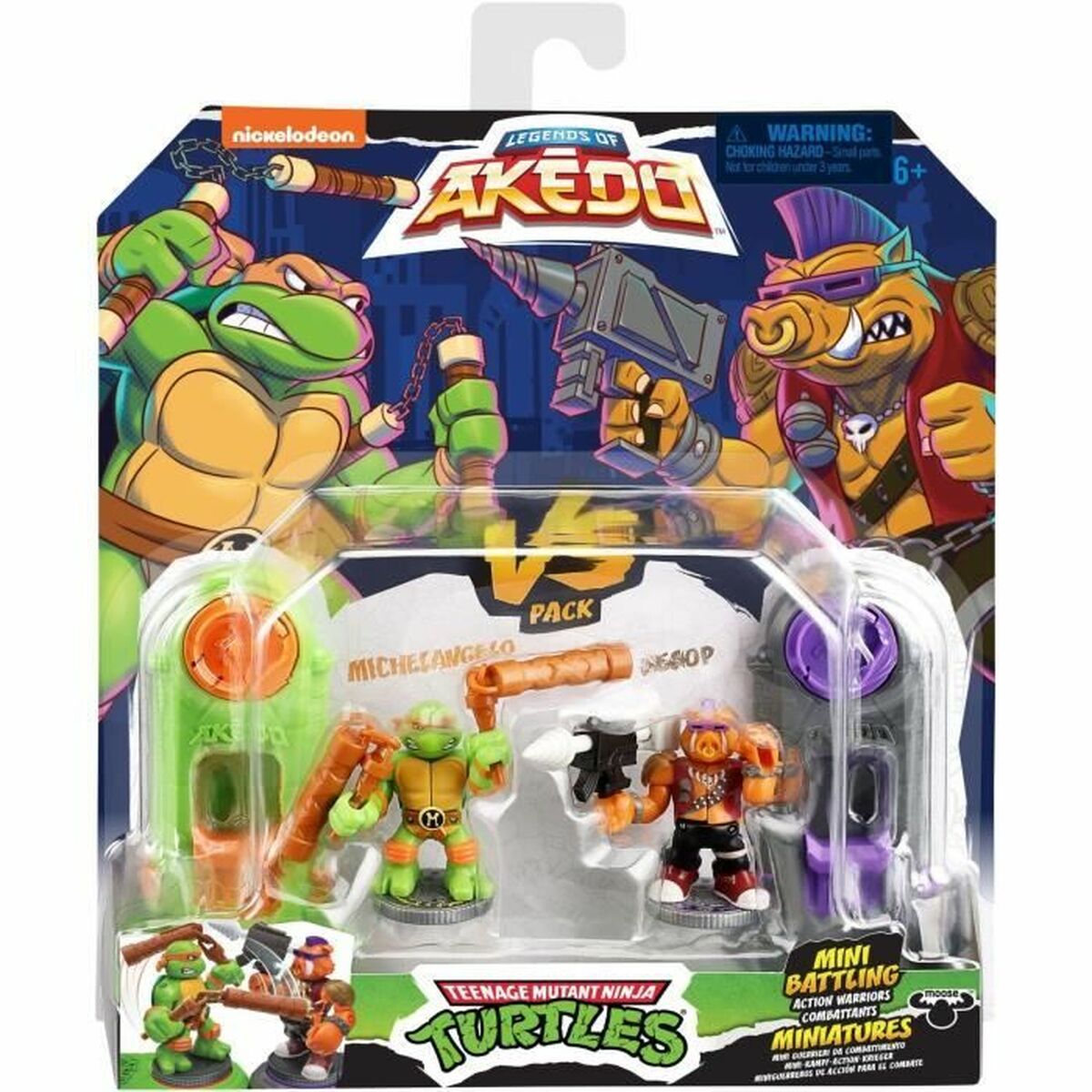 Figurine de luptă Teenage Mutant Ninja Turtles Legends of Akedo: Michelangelo vs Evil Bepop - Jucarii si jocuri, Păpuși și figurine