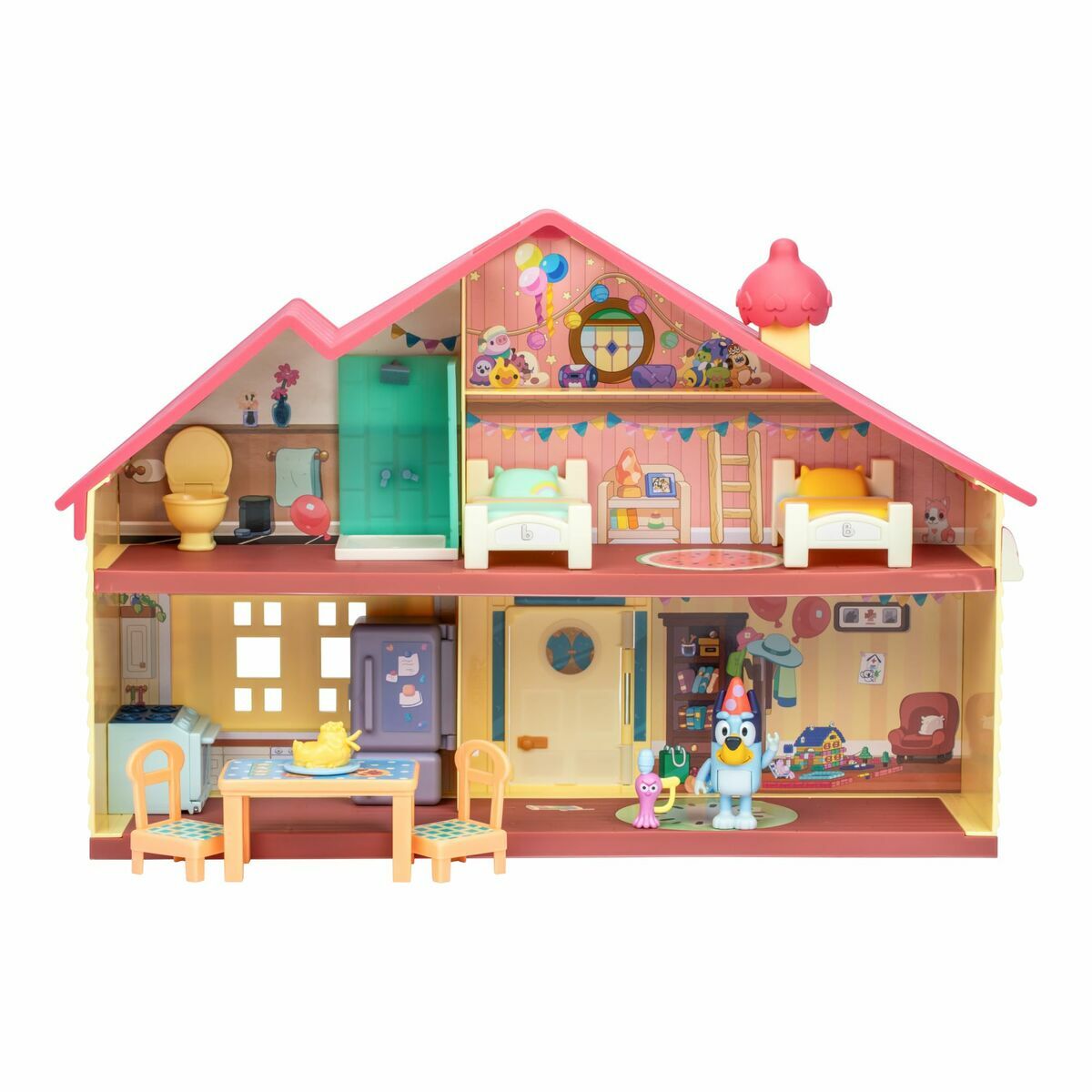 Playset Bluey Casa de Sărbătoare | 8 Piese Mobilier & Accesorii | 3+ Ani - Jucarii si jocuri, Păpuși și figurine