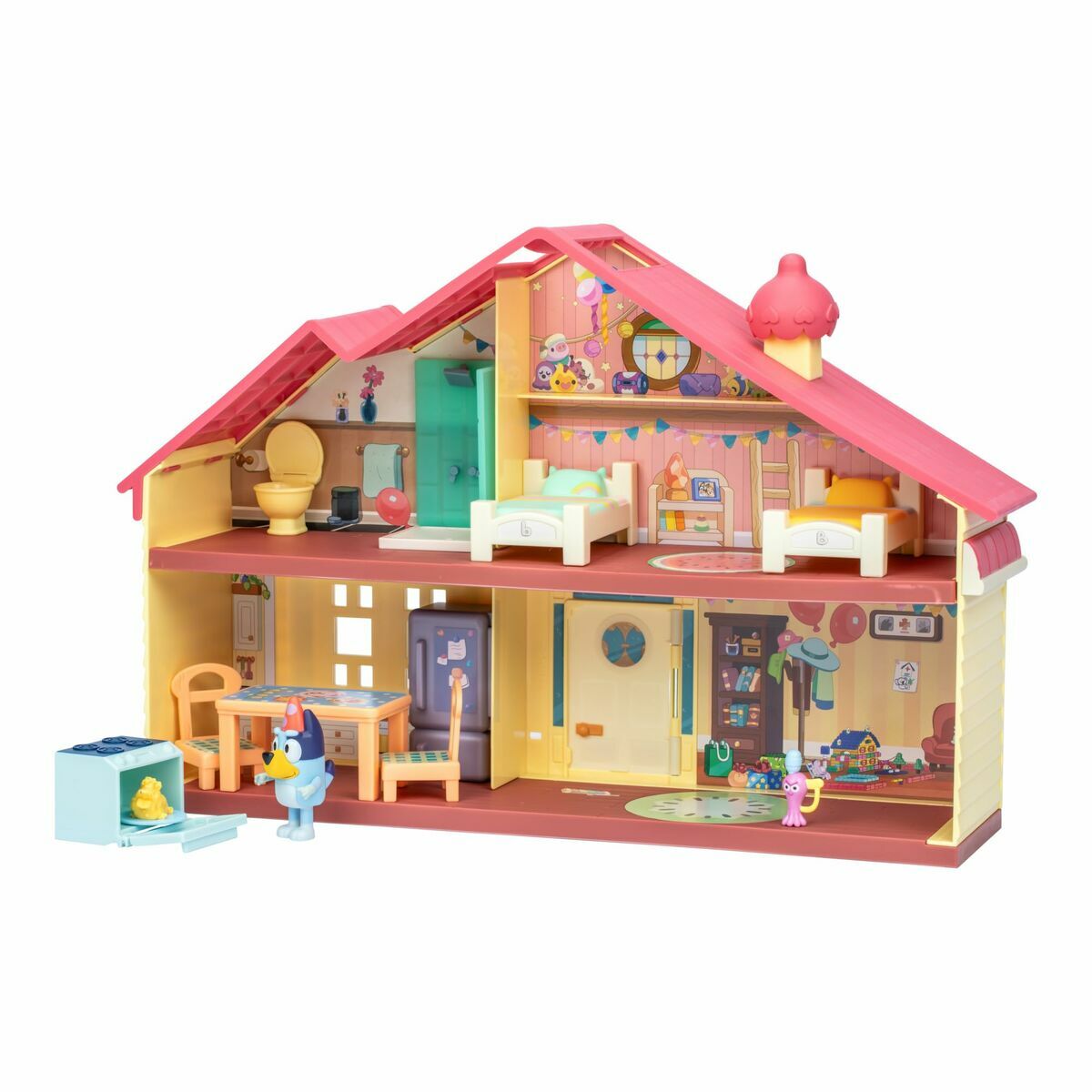 Playset Bluey Casa de Sărbătoare | 8 Piese Mobilier & Accesorii | 3+ Ani - Jucarii si jocuri, Păpuși și figurine