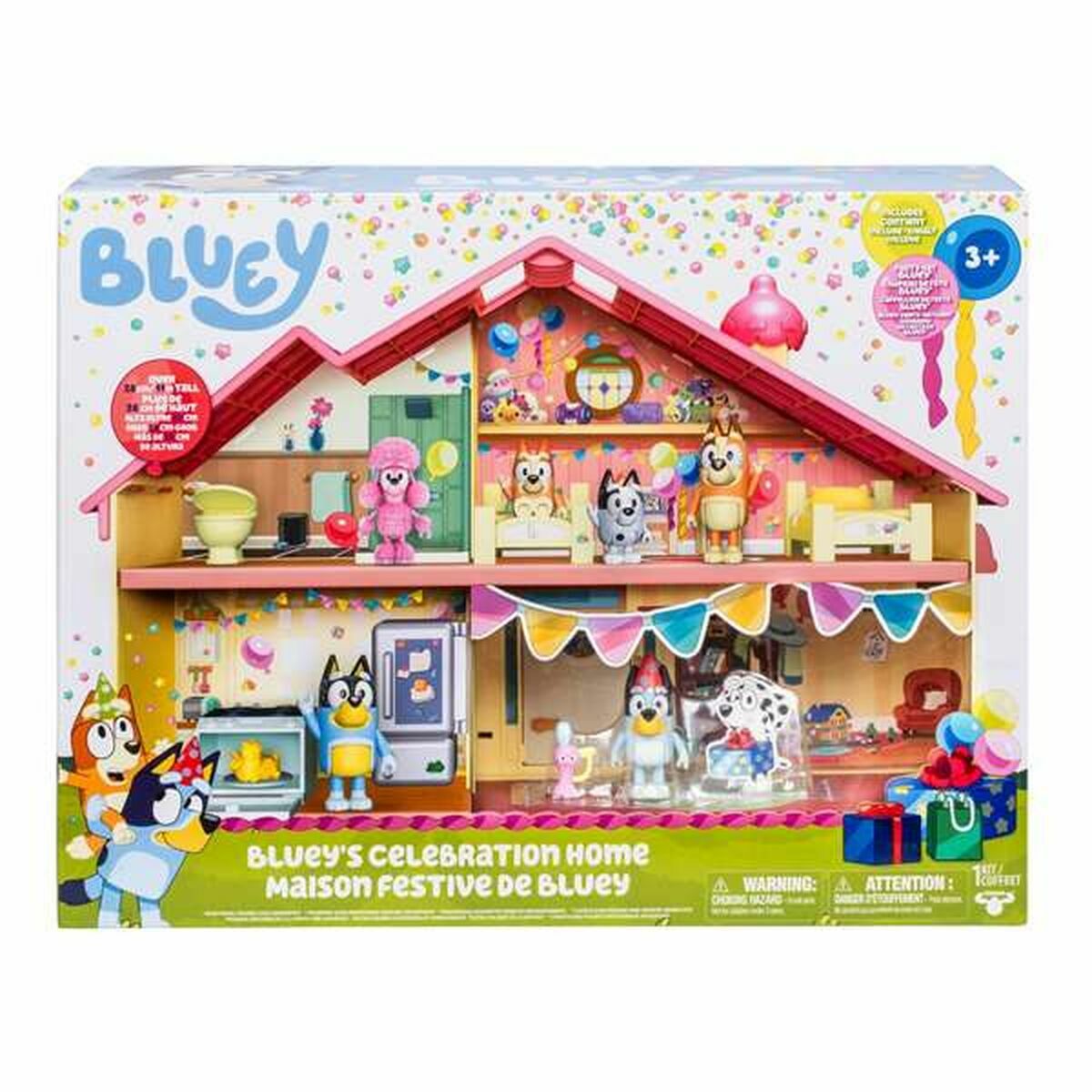 Playset Bluey Casa de Sărbătoare | 8 Piese Mobilier & Accesorii | 3+ Ani - Jucarii si jocuri, Păpuși și figurine