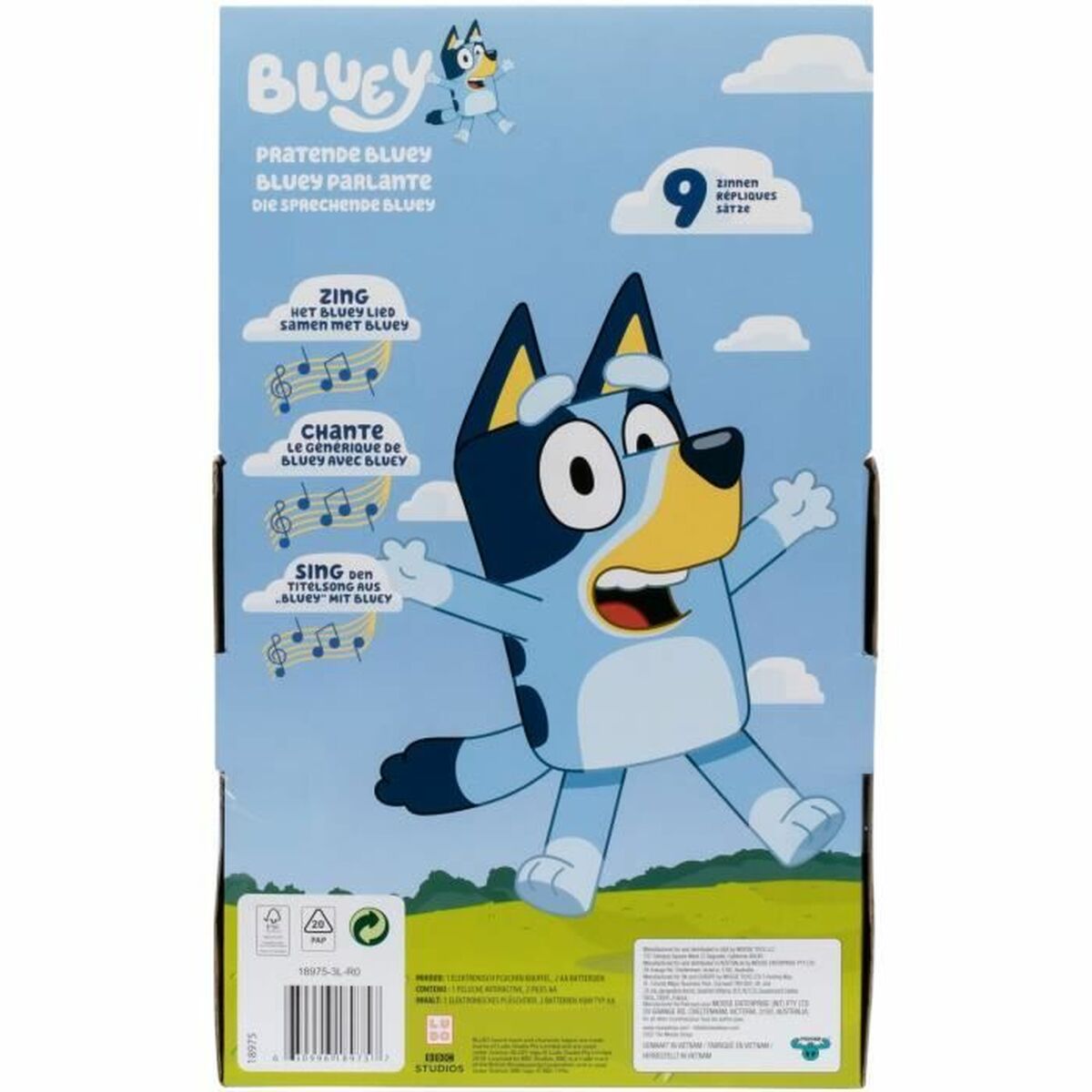 Jucărie de Pluș Bluey BLUEY Multicolor Flauș animale - Jucarii si jocuri, Jucării de pluș