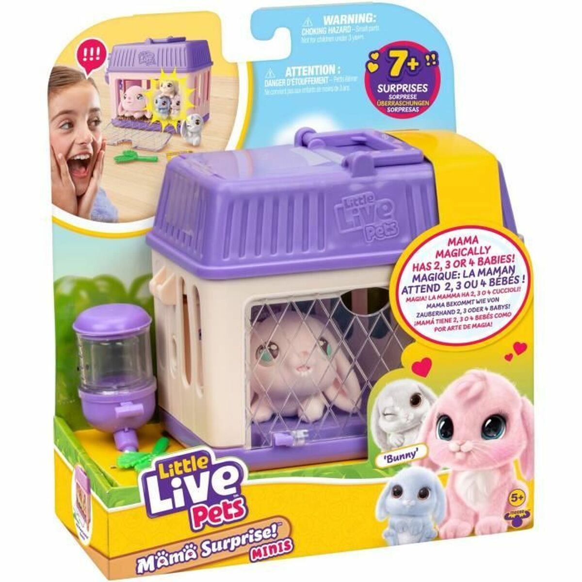 Jucărie de Pluș Little Live Pets Mama Surprise Rabbits Roz Rose Flauș Iepure - Jucarii si jocuri, Jucării de pluș