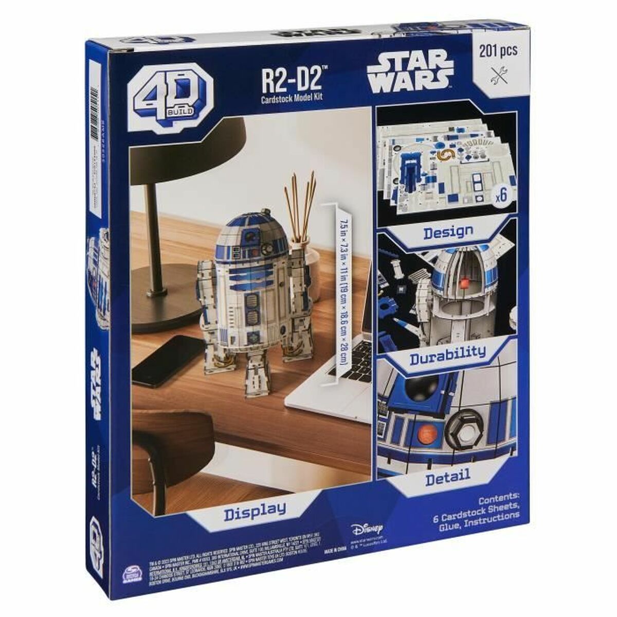 Set de Construcție Star Wars R2-D2 201 Piese 19 x 18,6 x 28 cm Alb Multicolor - Jucarii si jocuri