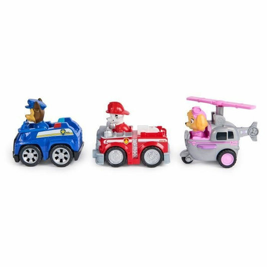 Accesorii pentru căsuțe de păpuși Spin Master PACK DE 3 VEHÍCULOS DE FRICCIÓN RETRO Paw Patrol Roșu - Jucarii si jocuri, Vehicule