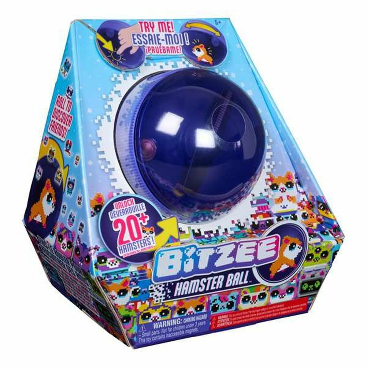 Animal de companie virtual BITZEE Hamsterball 20 x 12 x 20 cm - Jucarii si jocuri, Jucării electronice