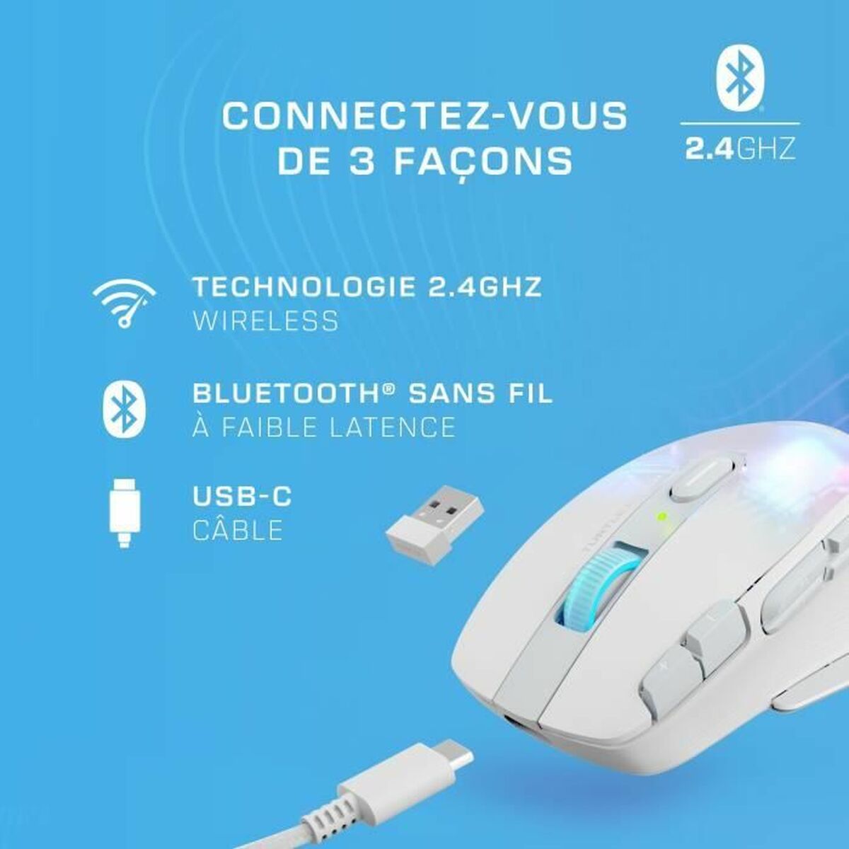 Mouse Fără Fir Turtle Beach Kone XP Air Alb - Tehnică de calcul, Accesorii