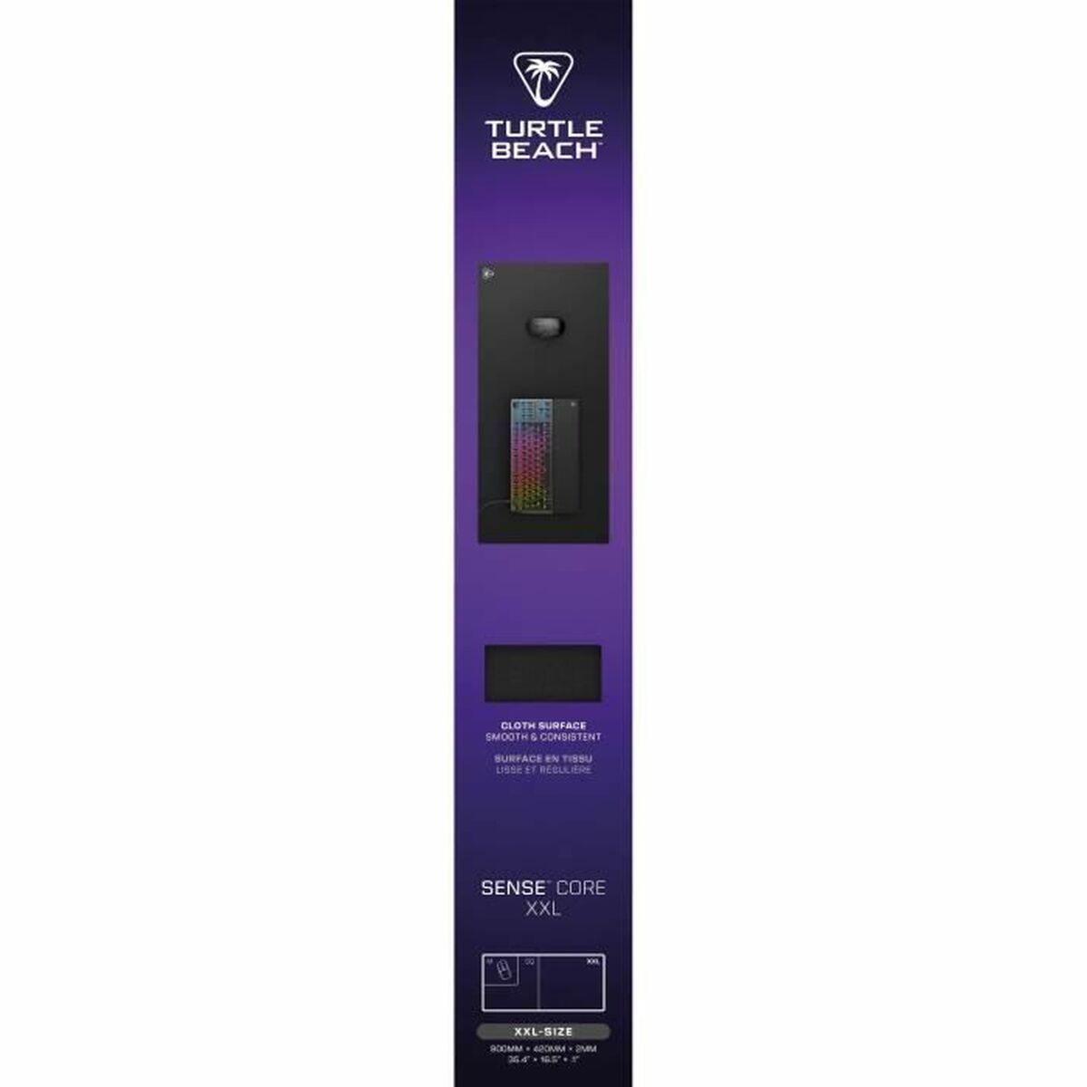 Covoraș de șoarece Turtle Beach Sense Core XXL Negru - Tehnică de calcul, Accesorii