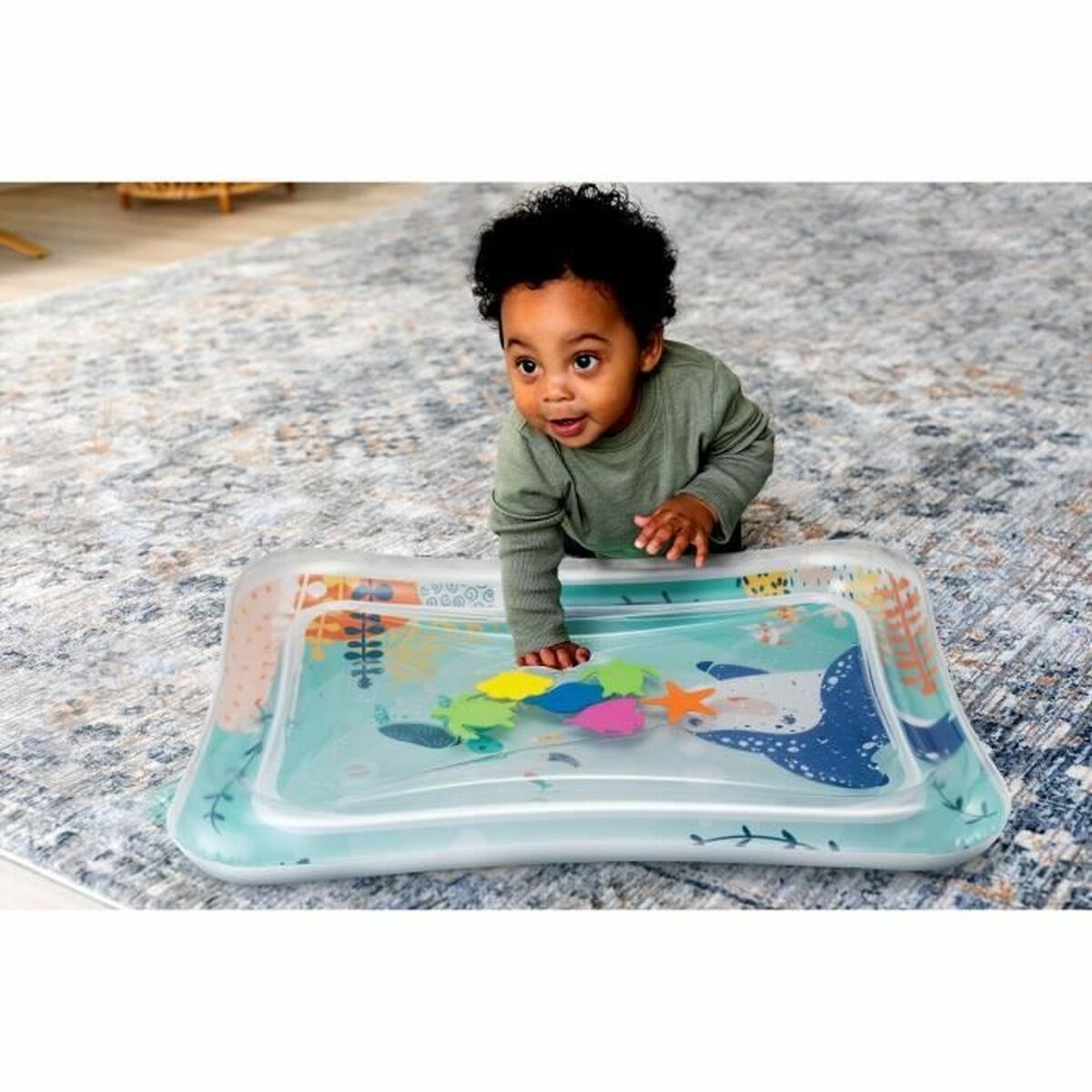 Covoraș pentru jocuri gonflabil cu apă pentru bebeluși Infantino Multicolor Ocean - Bebelus, Activitate și divertisment