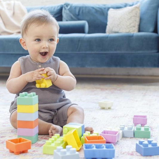 Blocuri Stivuibile Infantino Super Soft - Bebelus, Dormitor