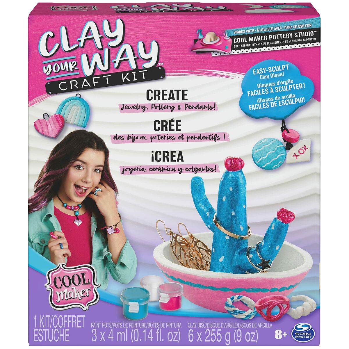 Kit de Creare Brățări și Coliere Spin Master Clay your way Plastic - Jucarii si jocuri, Activități creative