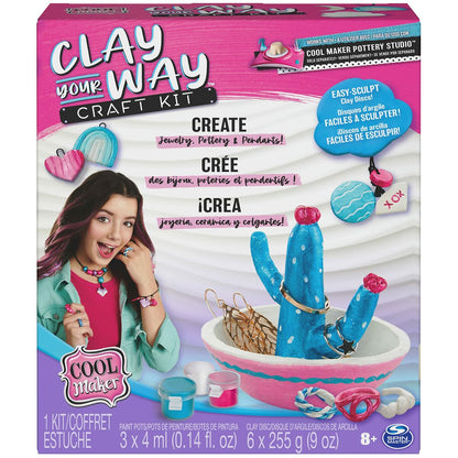 Kit de Creare Brățări și Coliere Spin Master Clay your way Plastic - Jucarii si jocuri, Activități creative