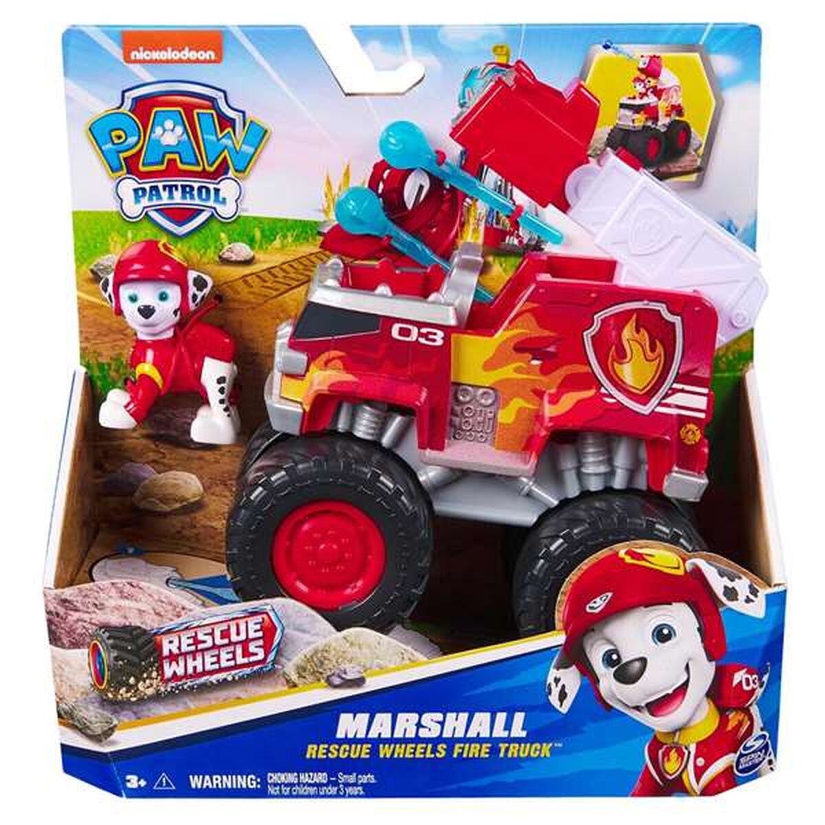 Camion de Pompieri PAW Patrol Marshall, Roți de Salvare (Rescue Wheels), Vehicul cu Echipament, 3+ Ani - Jucarii si jocuri, Activități creative