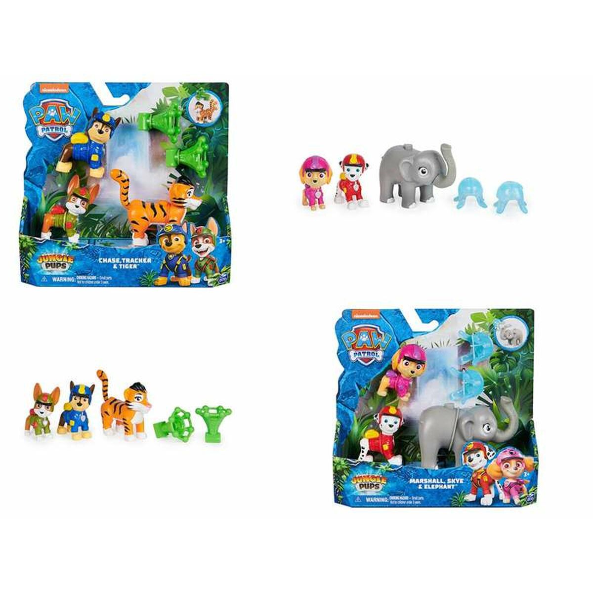 Playset The Paw Patrol Jungle 19,05 x 20,23 x 5,71 cm 4 Unități - Jucarii si jocuri, Păpuși și figurine
