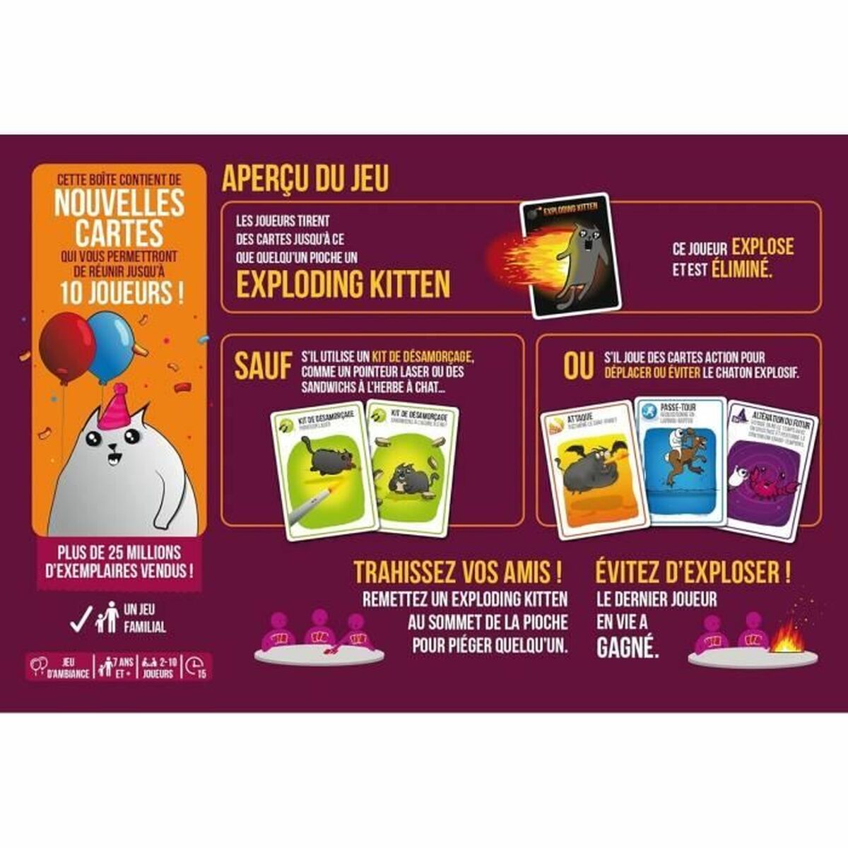 Joc de Masă Asmodee Exploding Kittens: Festive Edition - Jucarii si jocuri, Jocuri și accesorii