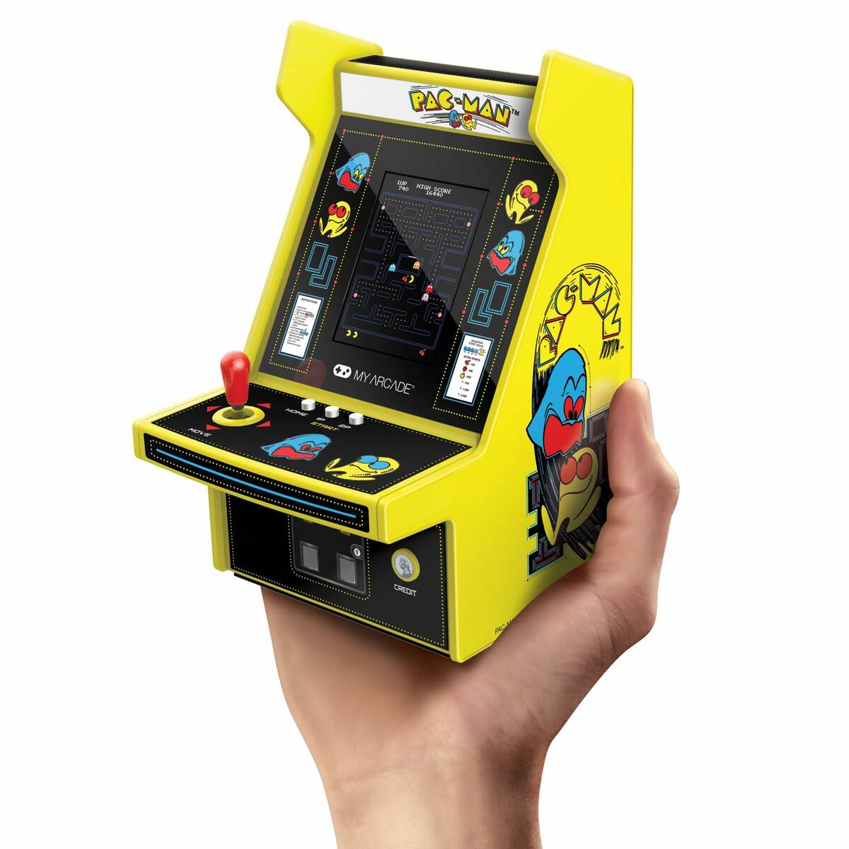 Consolă de Jocuri Portabilă My Arcade Micro Player PRO - Pac-Man Retro Games Galben - Jucarii si jocuri, Jucării electronice