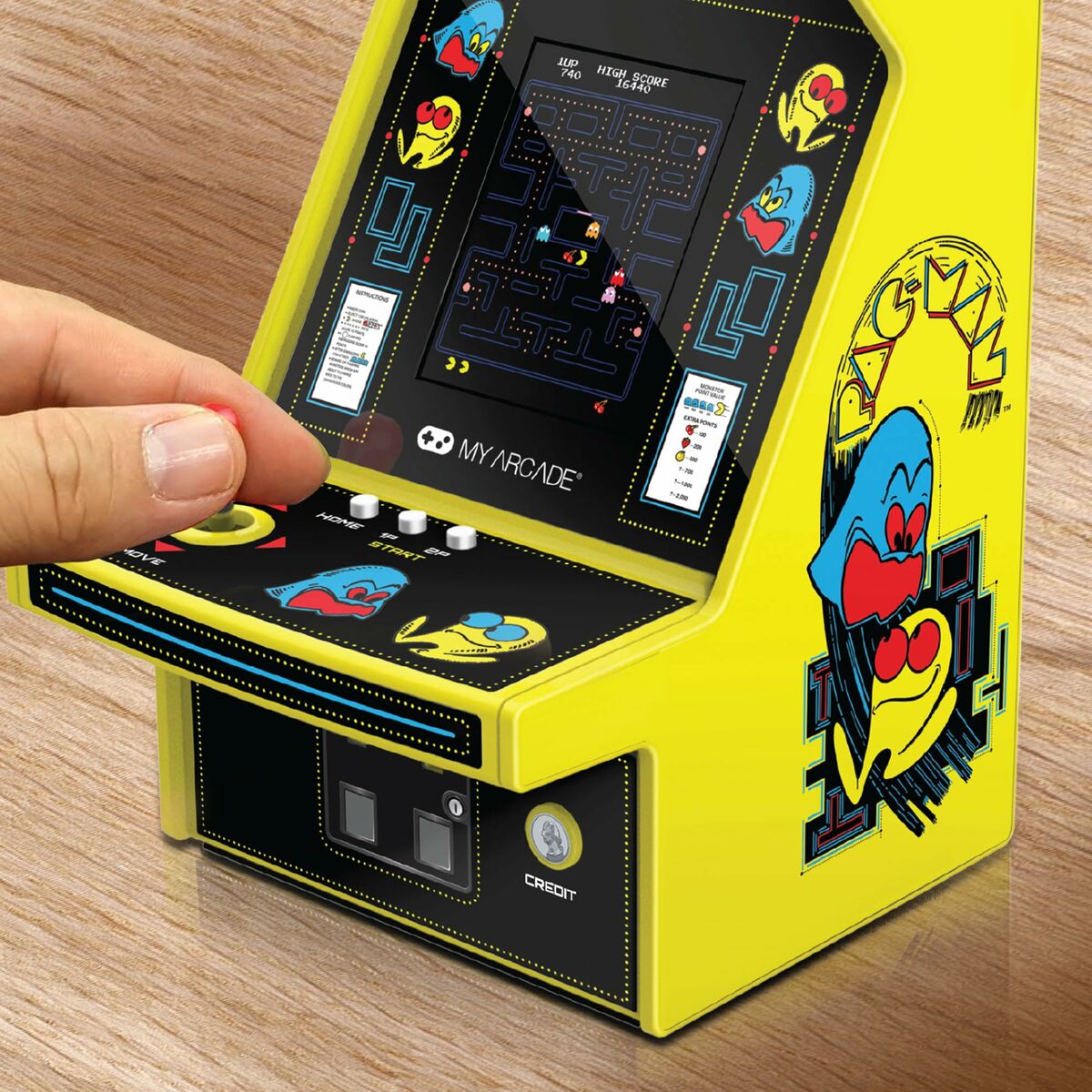 Consolă de Jocuri Portabilă My Arcade Micro Player PRO - Pac-Man Retro Games Galben - Jucarii si jocuri, Jucării electronice